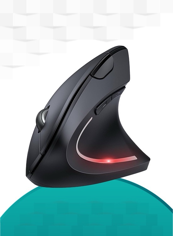 Rechargeable 2.4G Wireless Ergonomic Vertical Gaming Mouse with Optical Technology, USB-C Fast Charging, Right-Handed Design, and Flashing Accents - Ideal for Laptops & Desktops, Wireless Mouse for Laptop