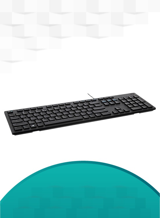Dell Wired Keyboard, KB216 (580-ADMT), English Keyboard, Black