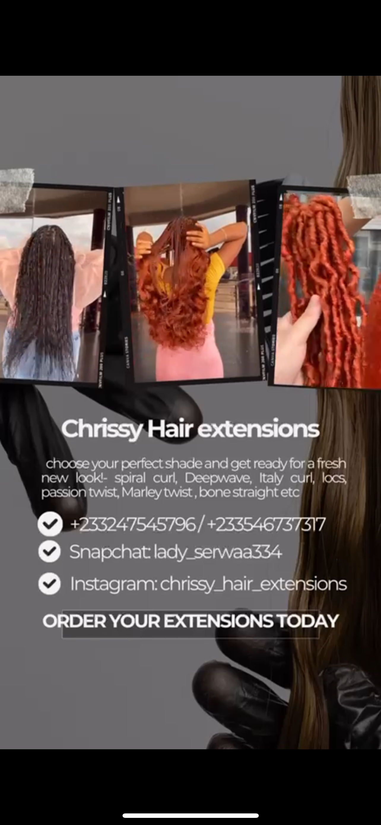 Chrissy hair extensions  cover