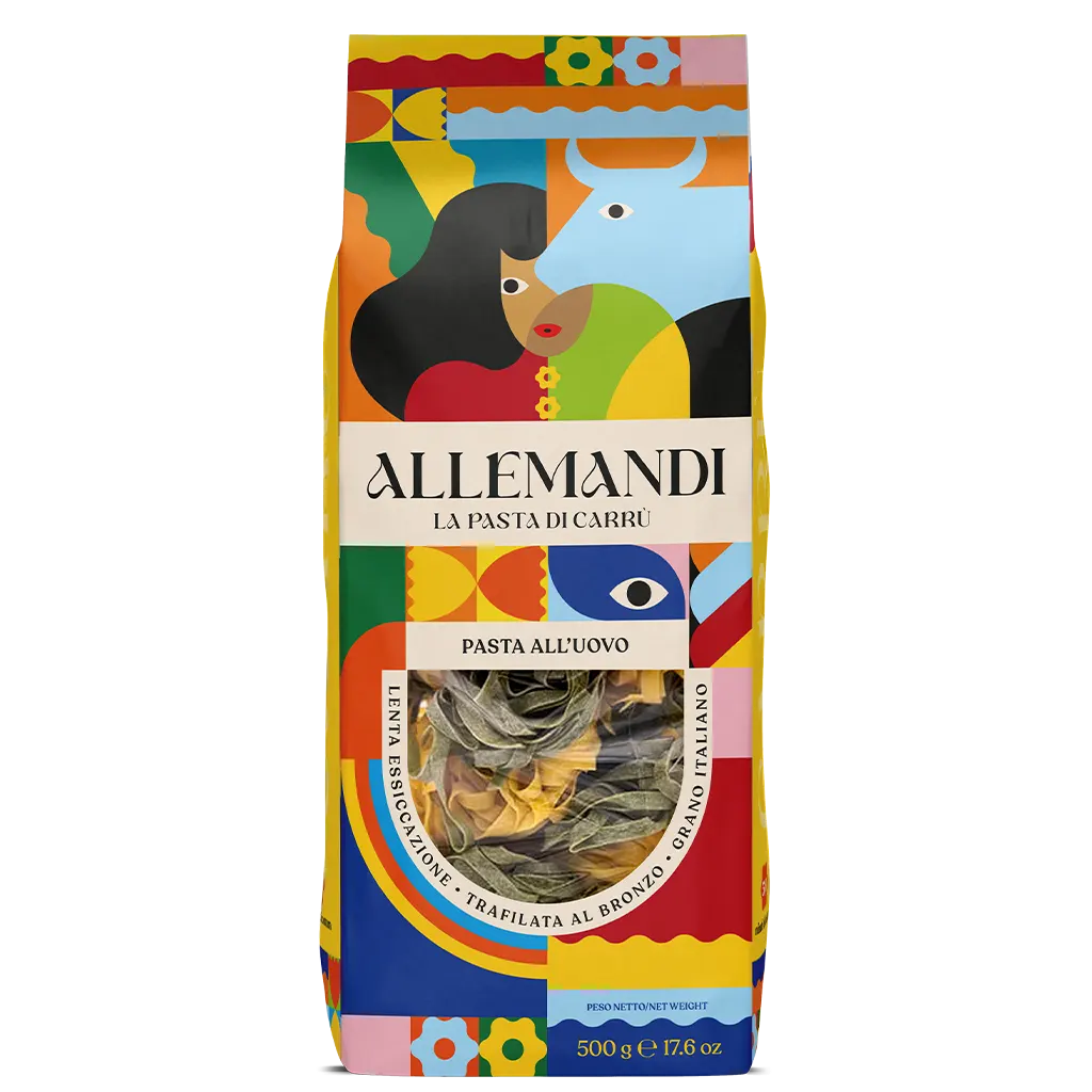 Tagliatelle paglia e fieno all’uovo 500g — ALLEMANDI