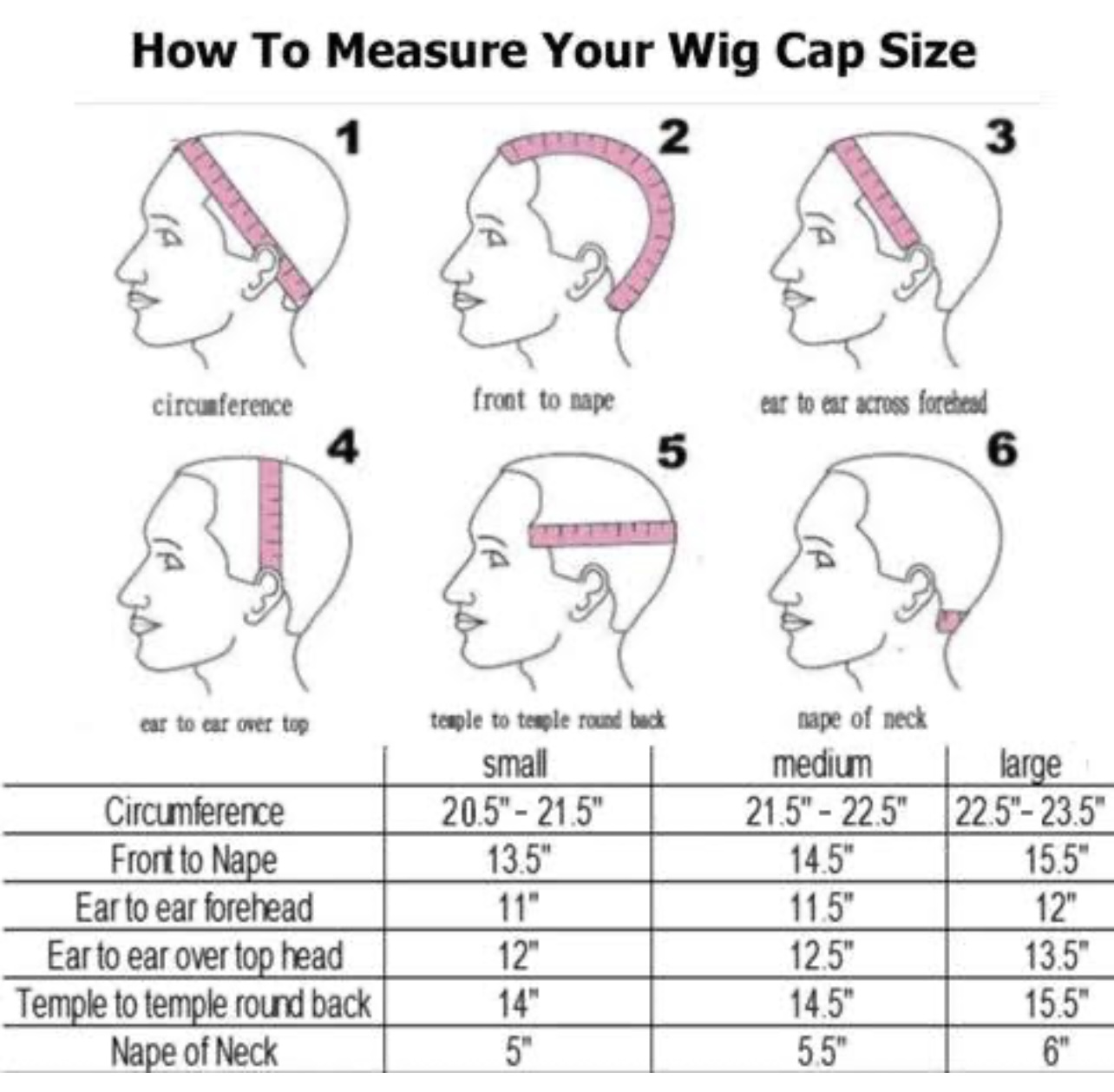 All image shows a perfect description of the size of the wigs. thumbnail 5