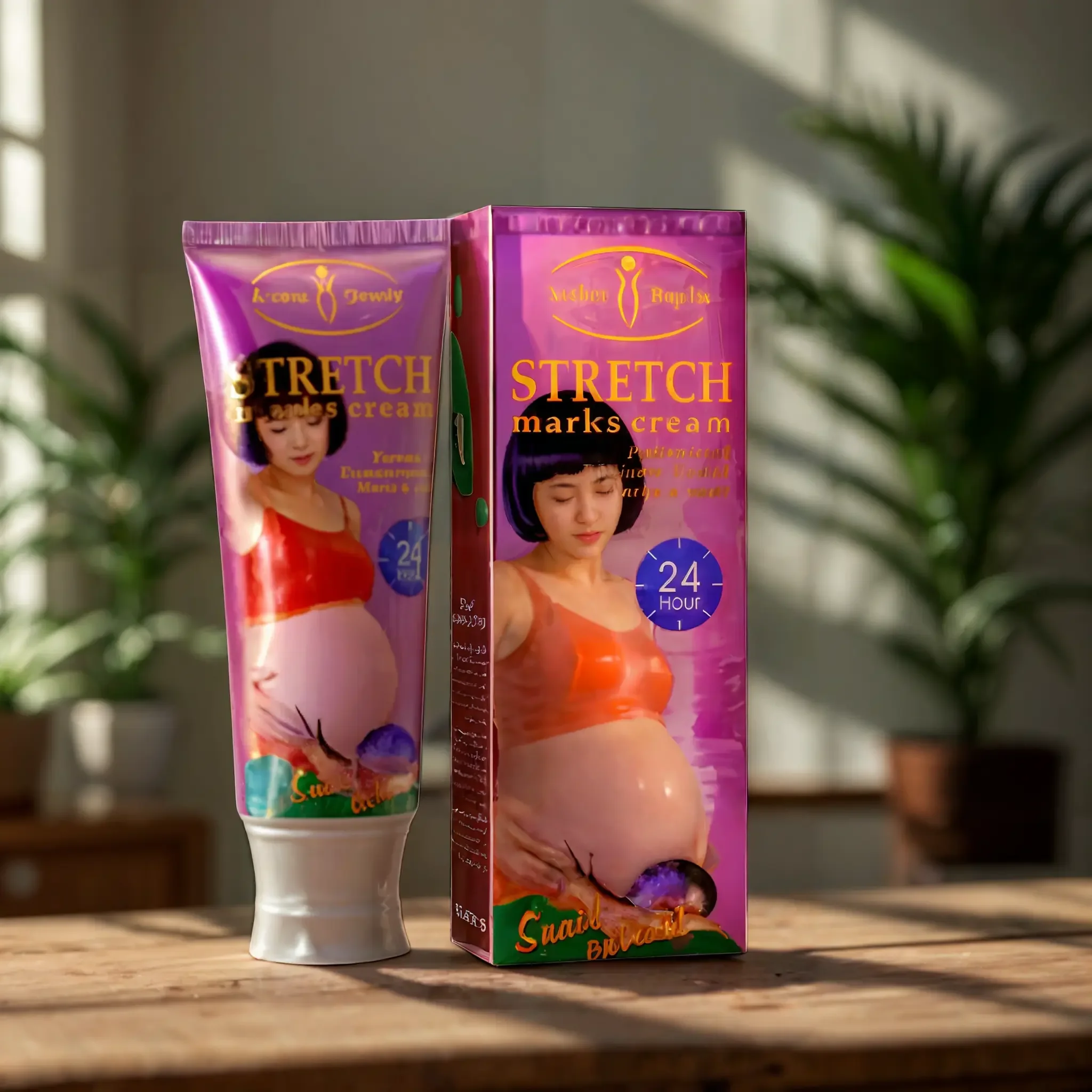 كريم علامات التمدد Aichun Beauty بخلاصة الحلزون
