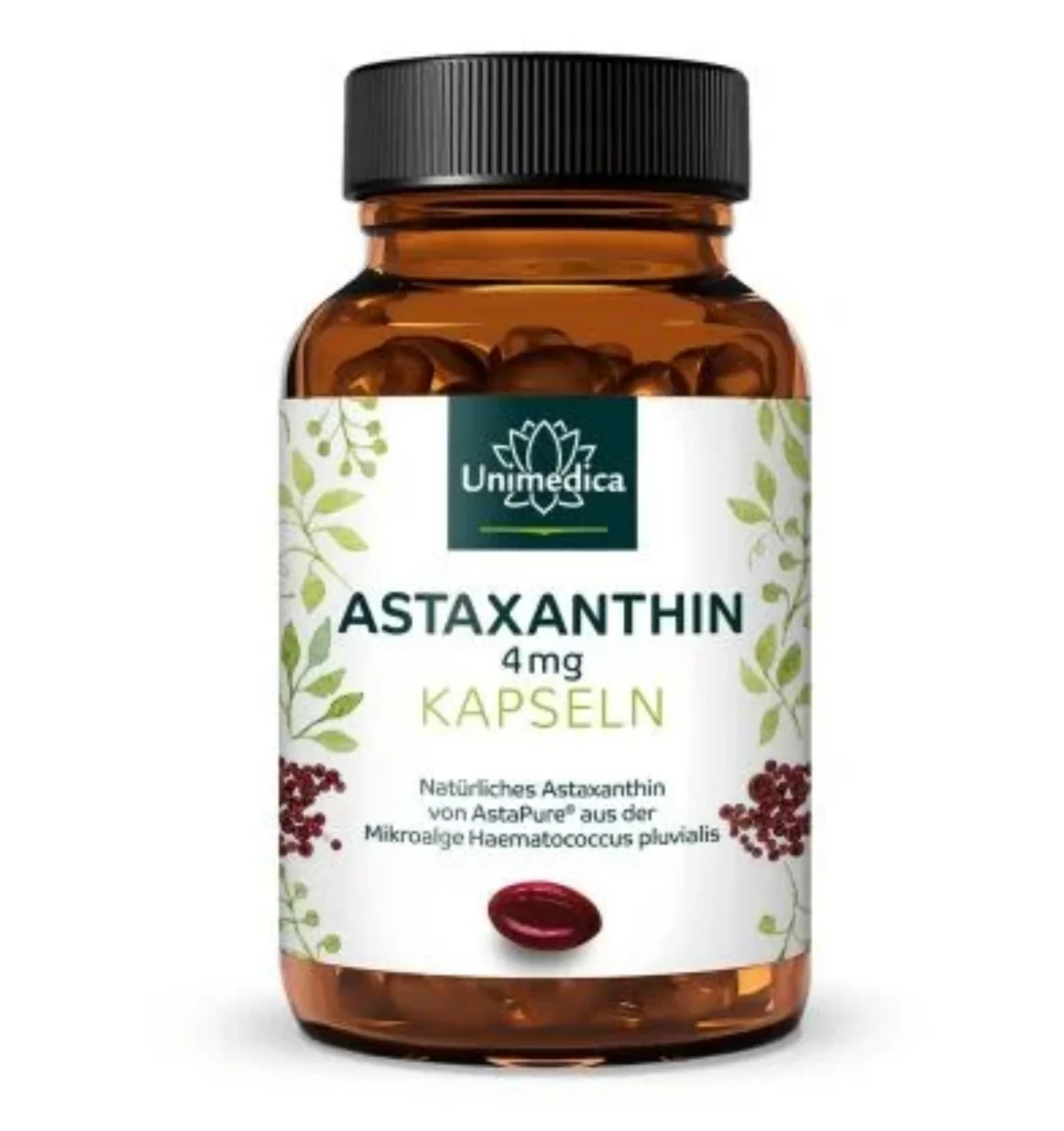 كبسولات أستازانتين 4 ملغ (Astaxanthin 4mg Kapseln)