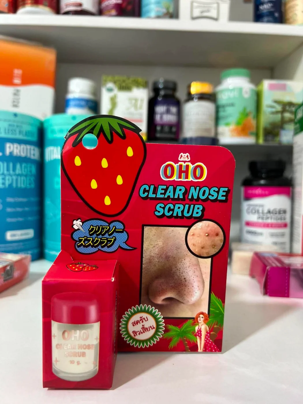 مقشر الأنف أوهو بالفراولة (OHO Clear Nose Scrub)