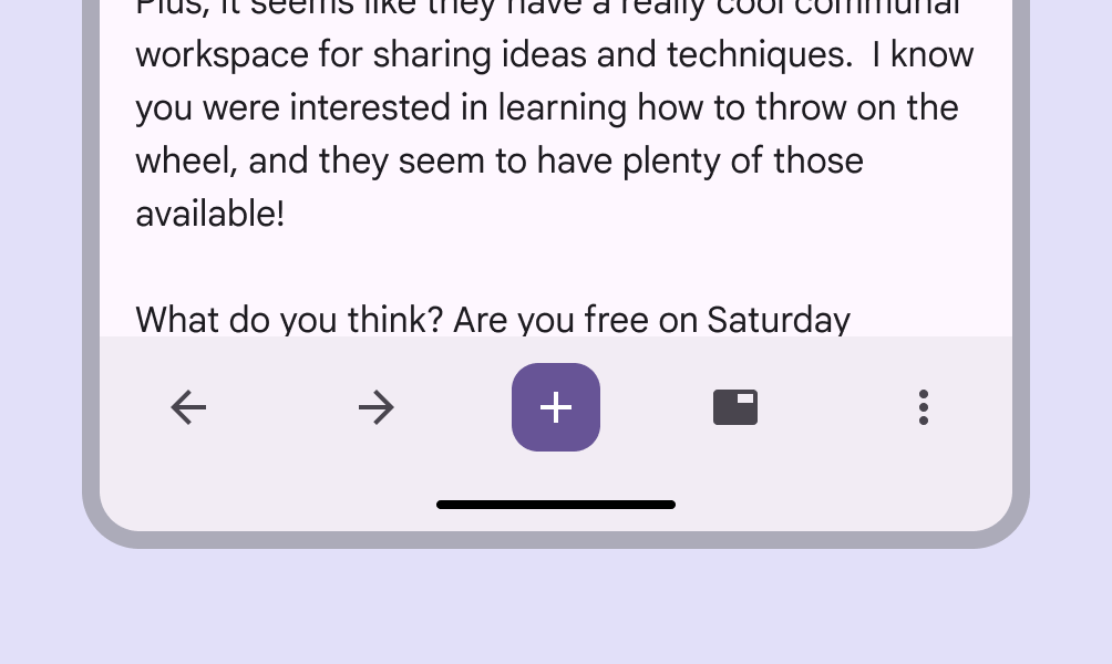Docked toolbar example.