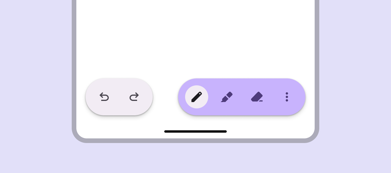 Multiple toolbars in a compact window.