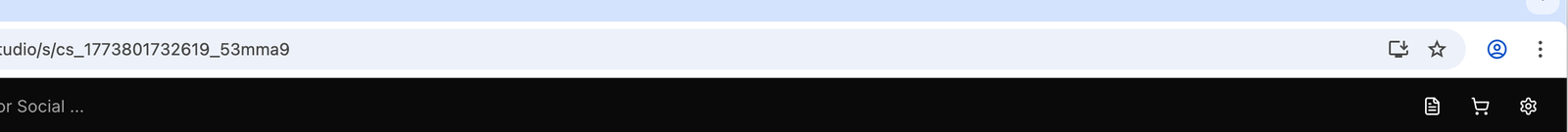 Creative Studio toolbar for output review