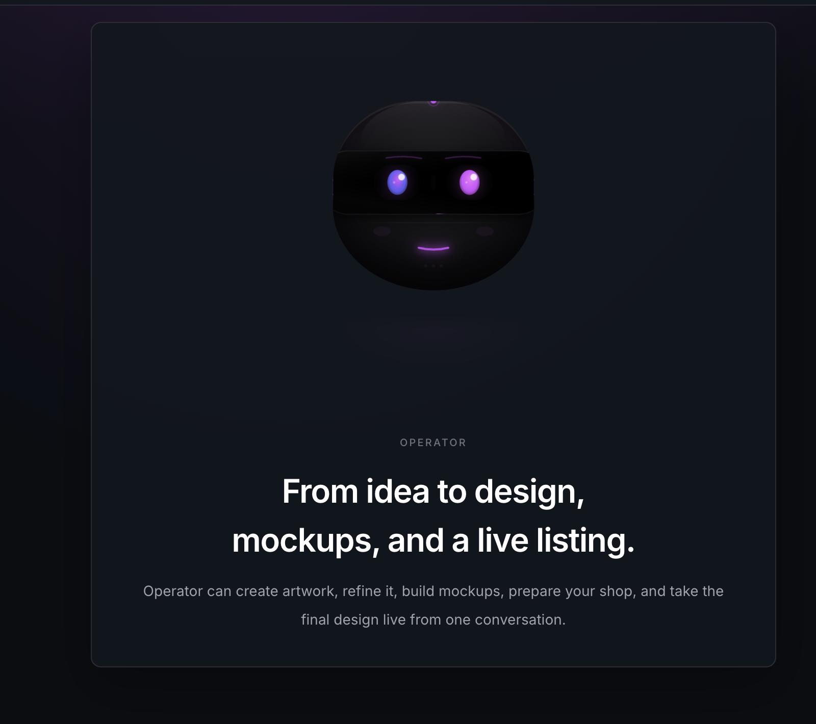 Operator main canvas