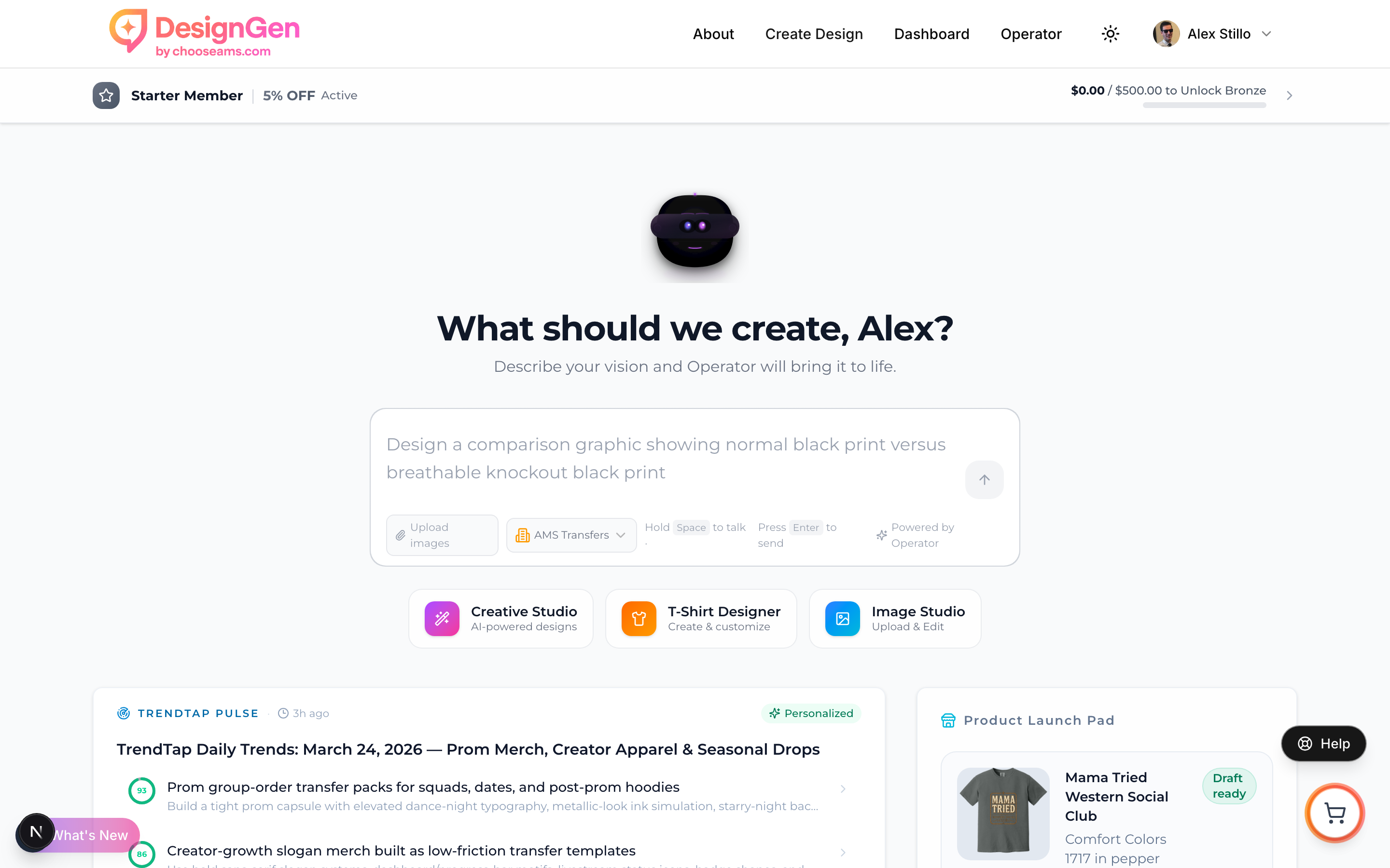 TrendTap dashboard card
