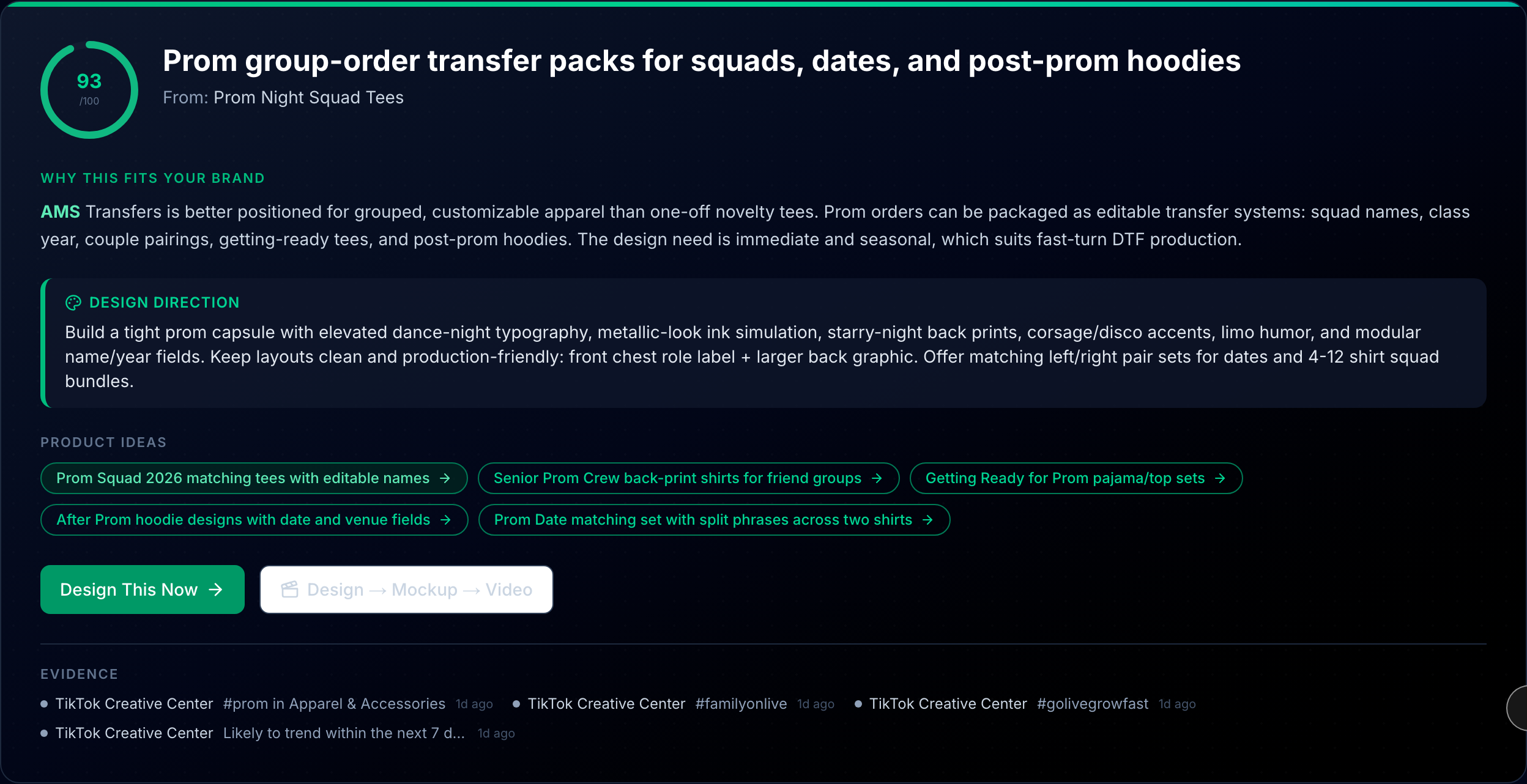 Hero mission with product ideas