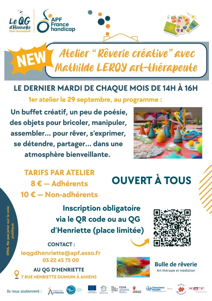 Atelier “ Rêverie créative” avec Mathilde LEROY art-thérapeute