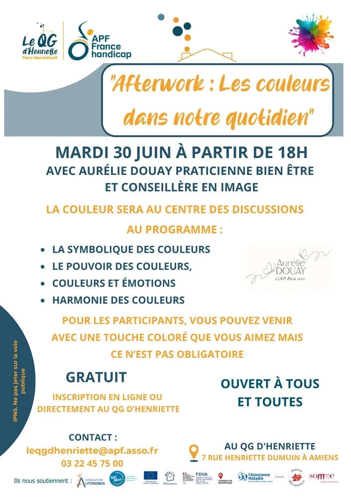 Afterwork : Les couleurs dans notre quotidien