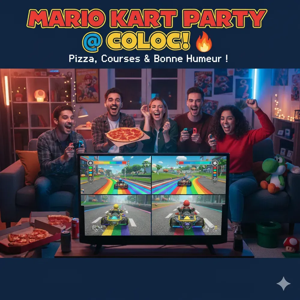 🏎️ Mario Kart & Pizza Night @ COLOC ! 🍕
