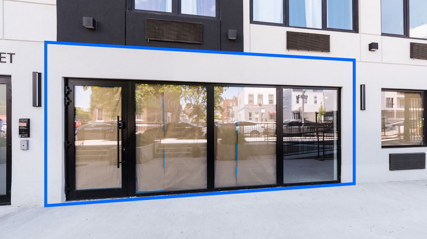 1,000 SF | Modern Glass Storefront in Flatbush for Lease