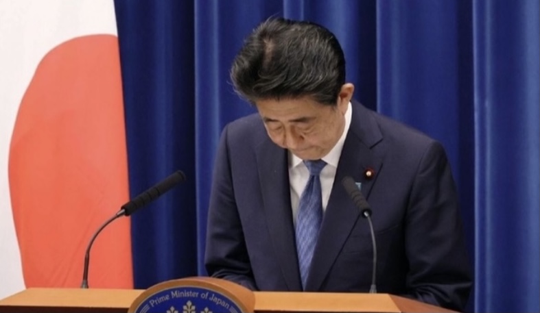 Imagen sobre Balean durante discurso a exprimer ministro japonés