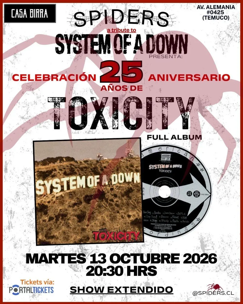 Spiders: tributo a System of a Down