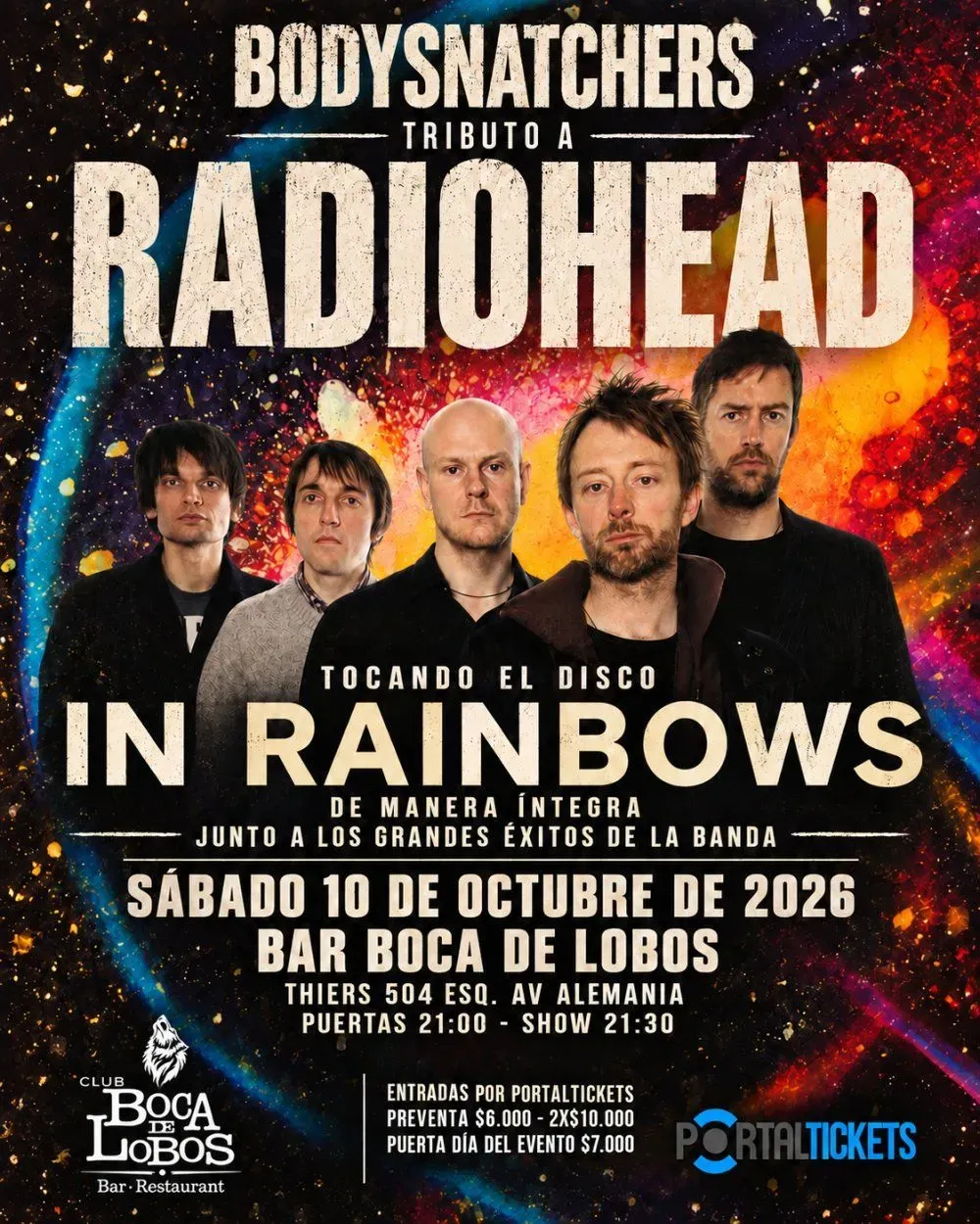 Bodysnatchers: tributo a Radiohead — especial In Rainbows