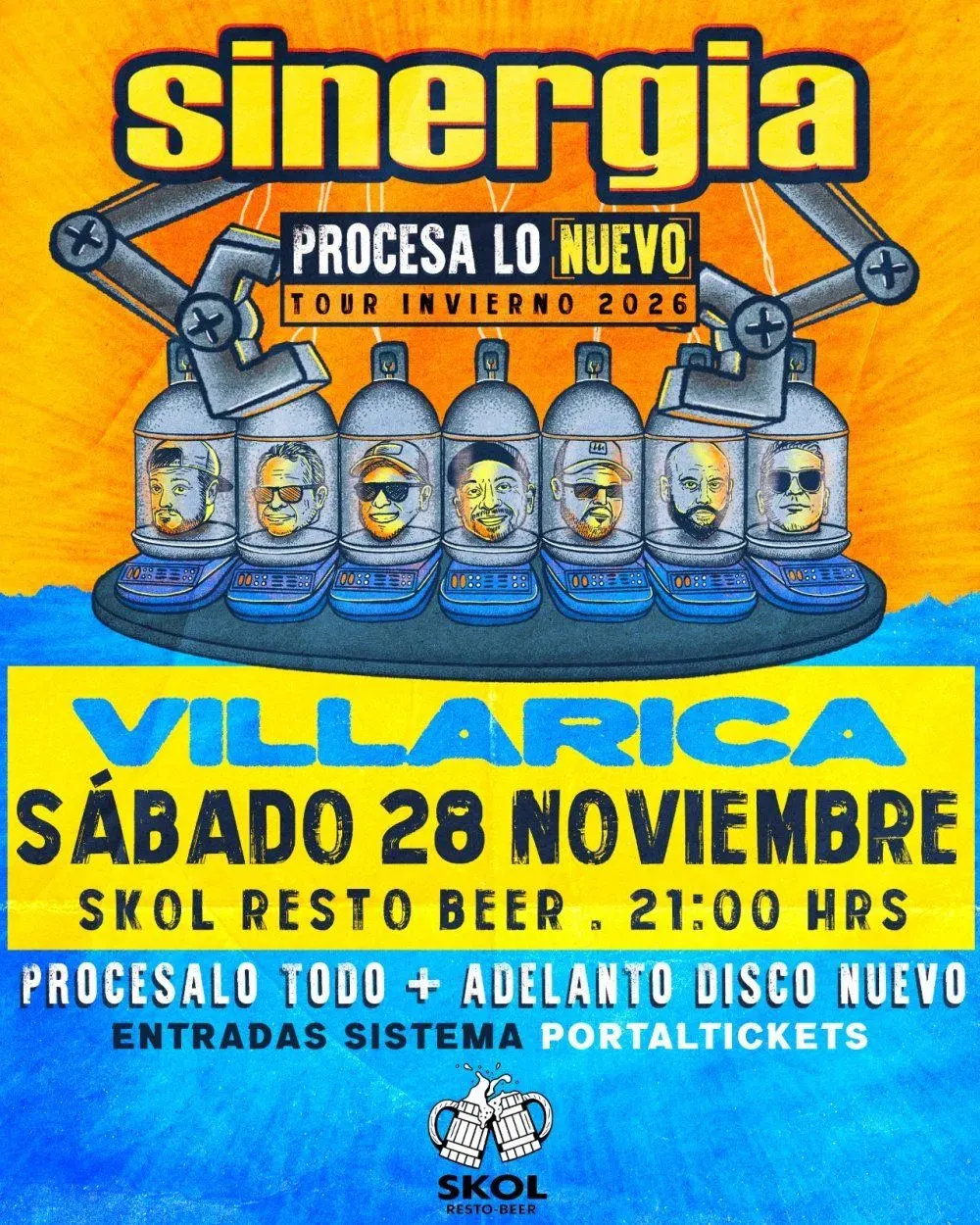Sinergia en vivo en Skol Resto Beer
