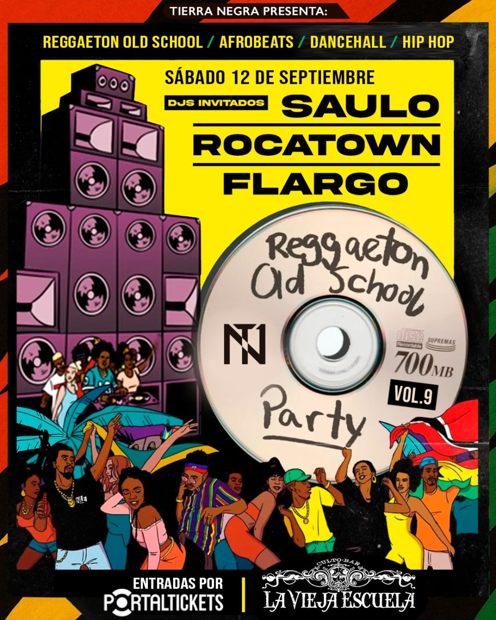 DJ Saulo, DJ Rocatown y DJ Flargo en La Vieja Escuela
