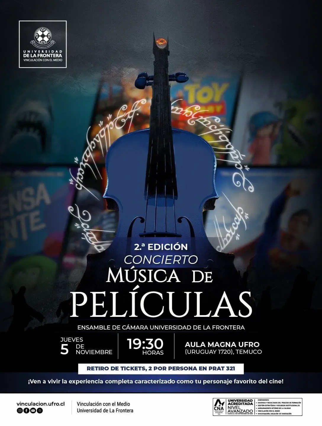 Música de Películas: el Ensamble de Cámara UFRO en el Aula Magna