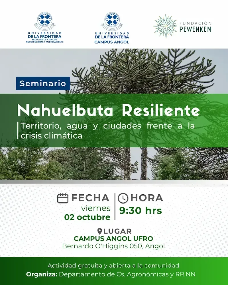 Seminario Nahuelbuta Resiliente: territorio, agua y ciudades frente a la crisis climática