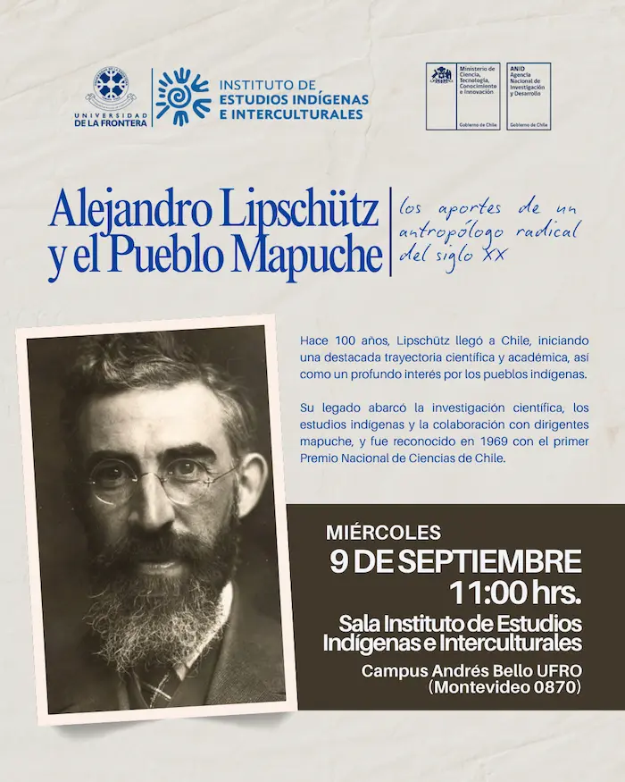 Charla: Alejandro Lipschütz y el pueblo mapuche
