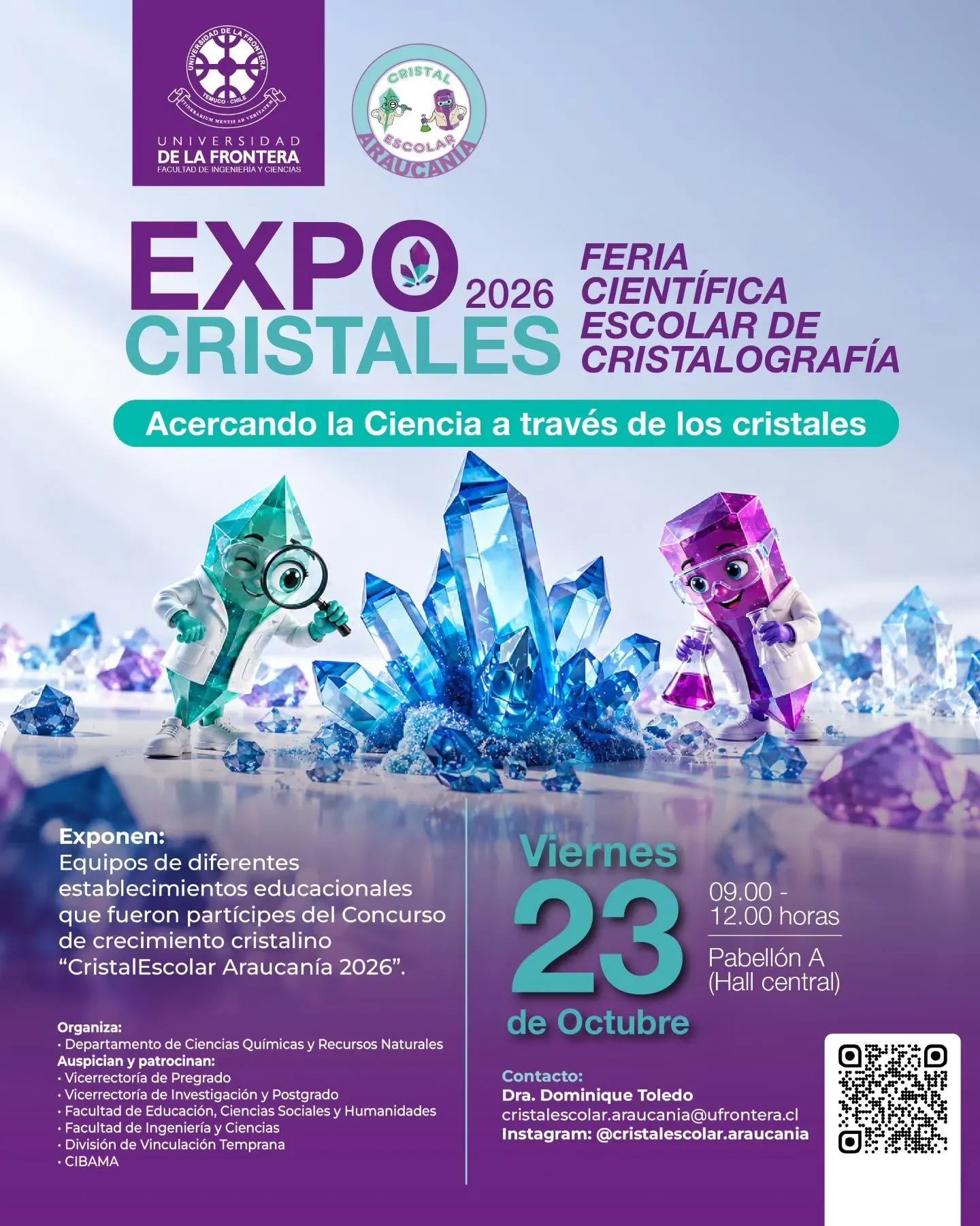 ExpoCristales 2026: feria científica de cristalografía en la UFRO