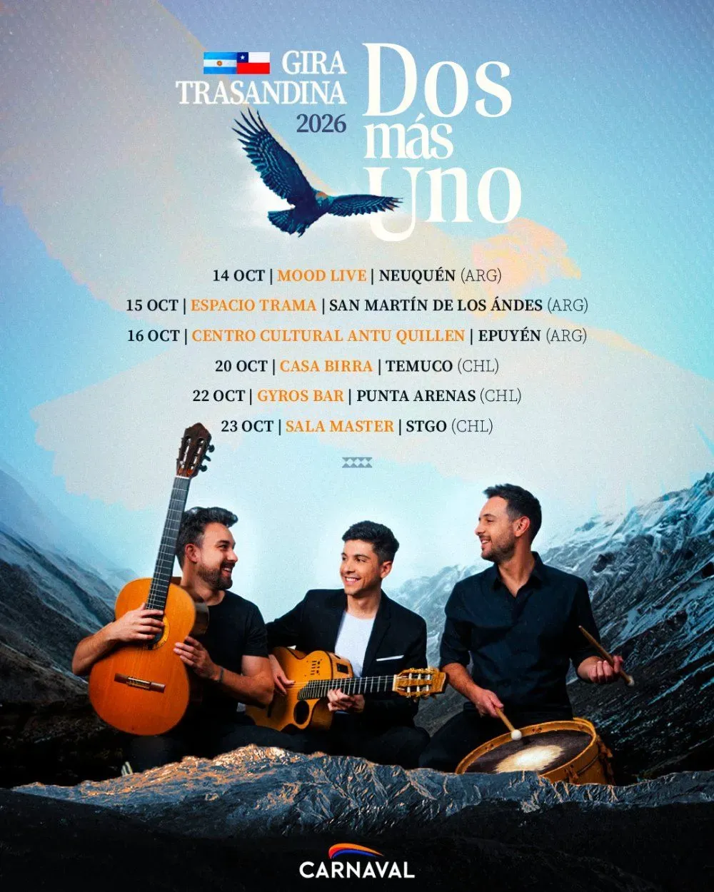 Dos Más Uno – Gira Trasandina 2026