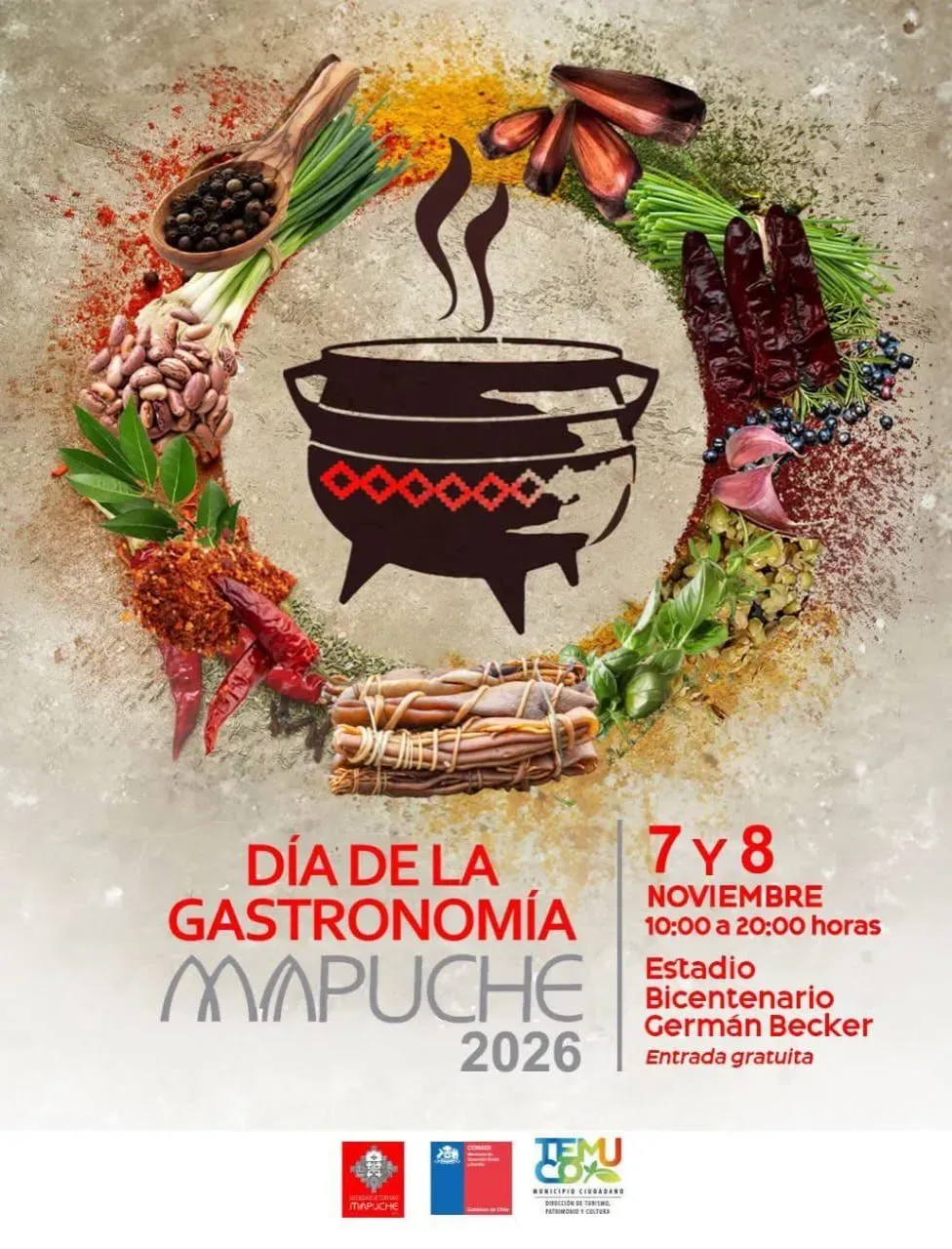 4º Día de la Gastronomía Mapuche en el Estadio Bicentenario Germán Becker