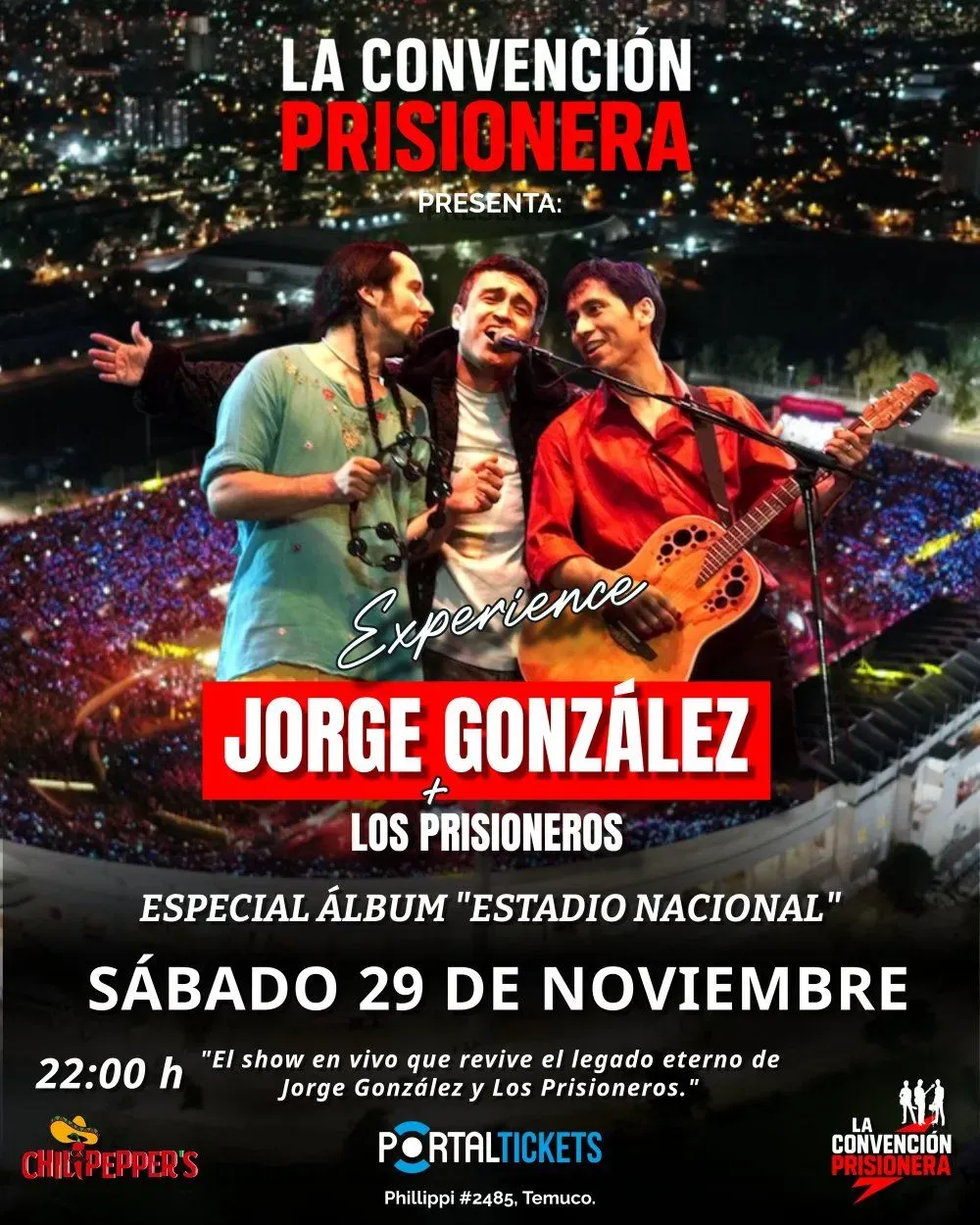 Tributo a Los Prisioneros: especial Estadio Nacional