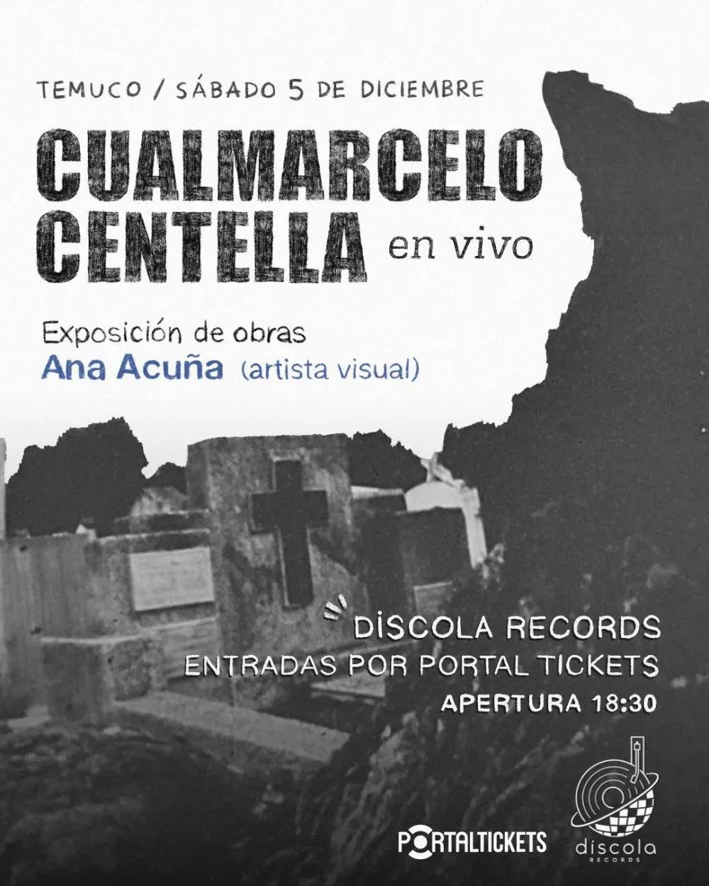 Cualmarcelo + Centella + Ana Acuña en Díscola Records