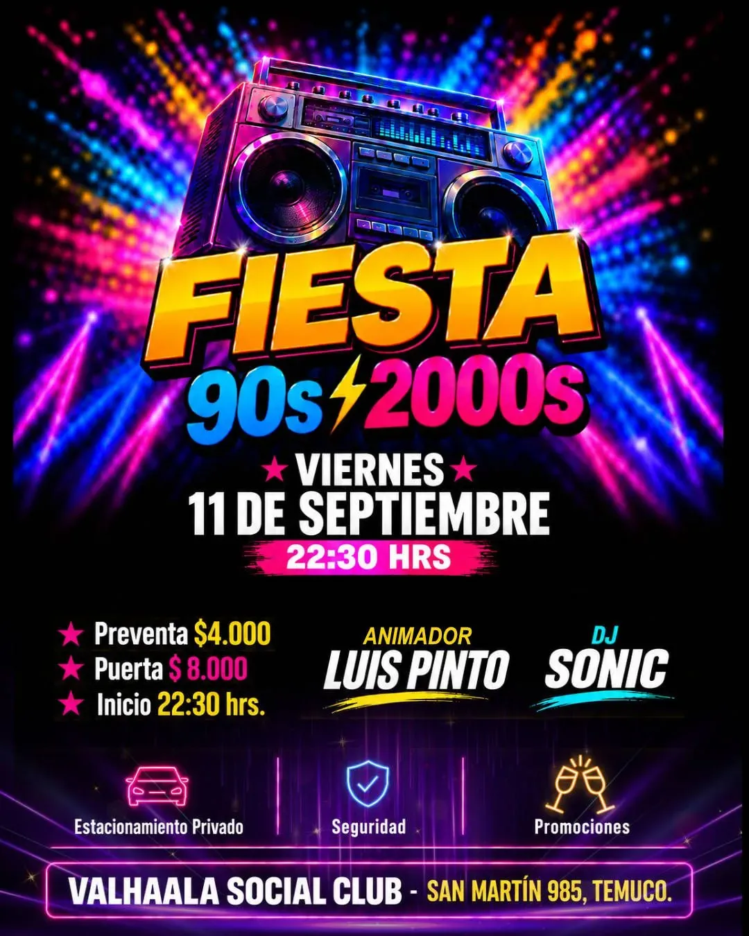 Fiesta 90's & 2000's en Valhaala Social Club