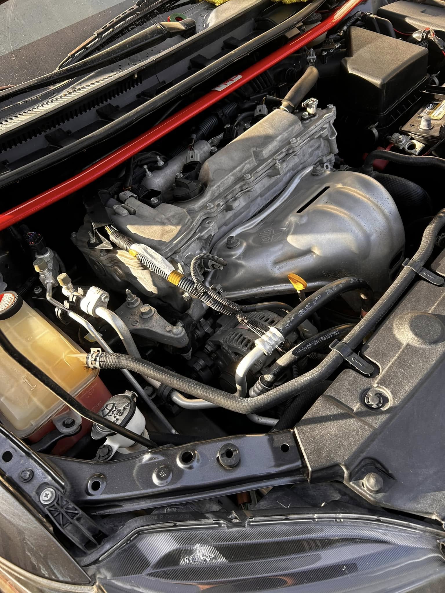 A clean car engine