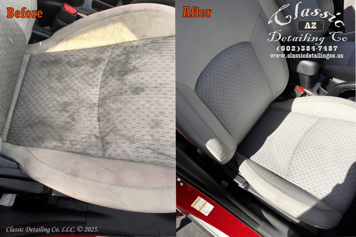 Car seat shampooing