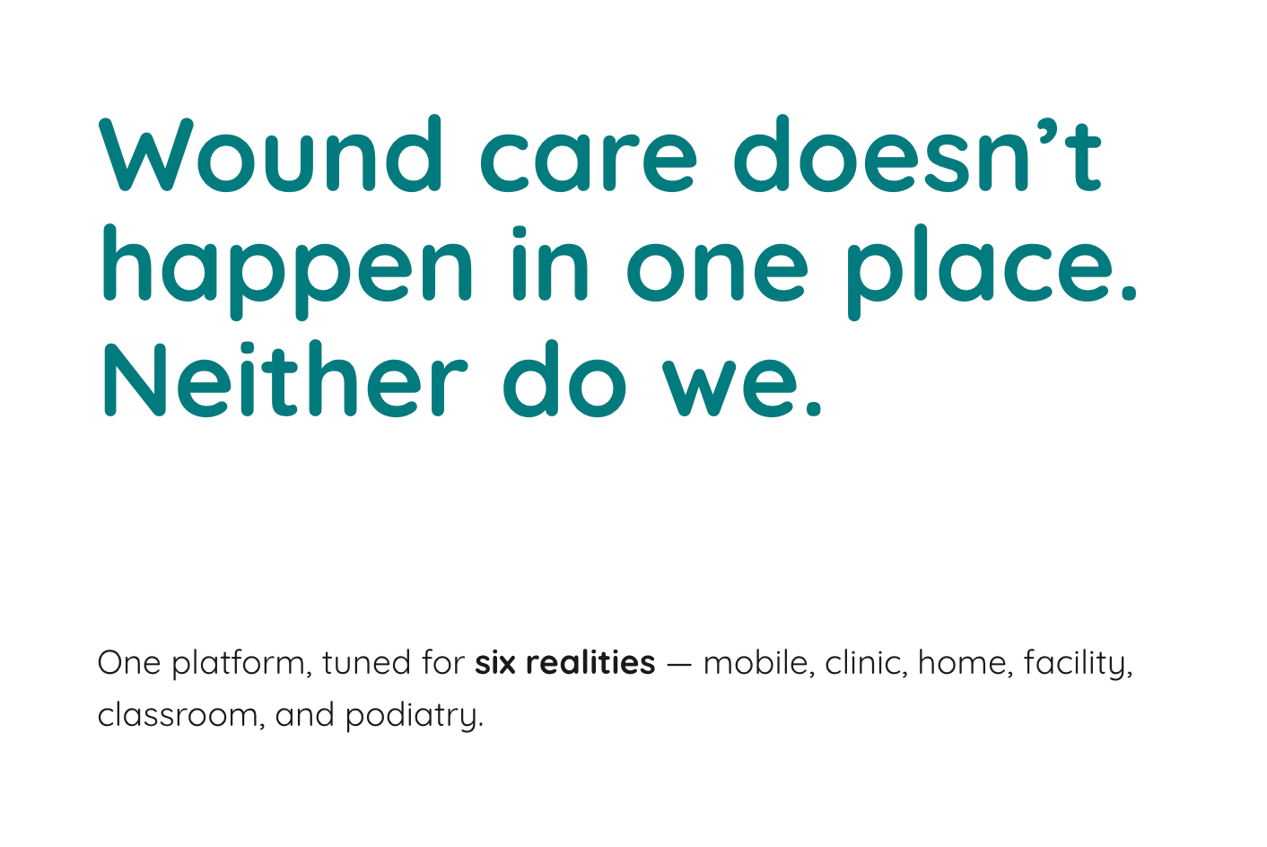 Wound care doesn’t happen in one place