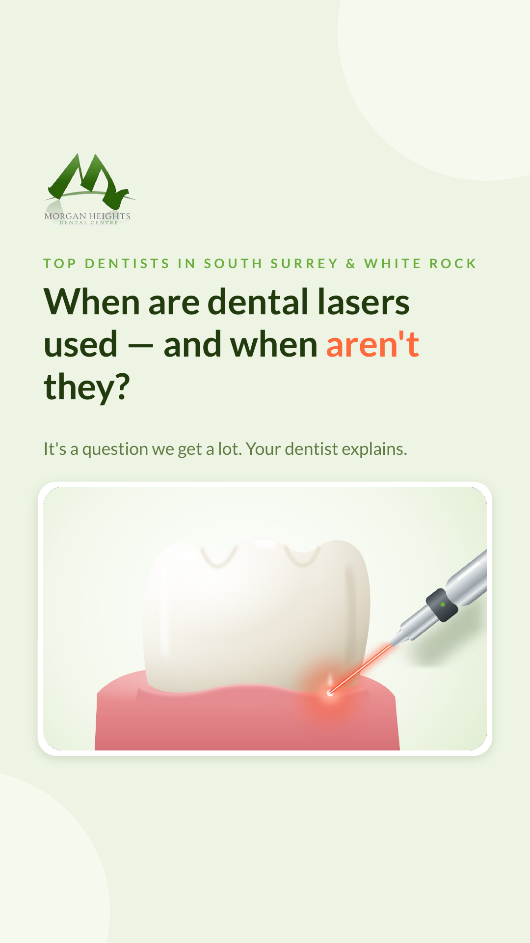 When Are Dental Lasers Used — and When Aren't They- Your dentist explains