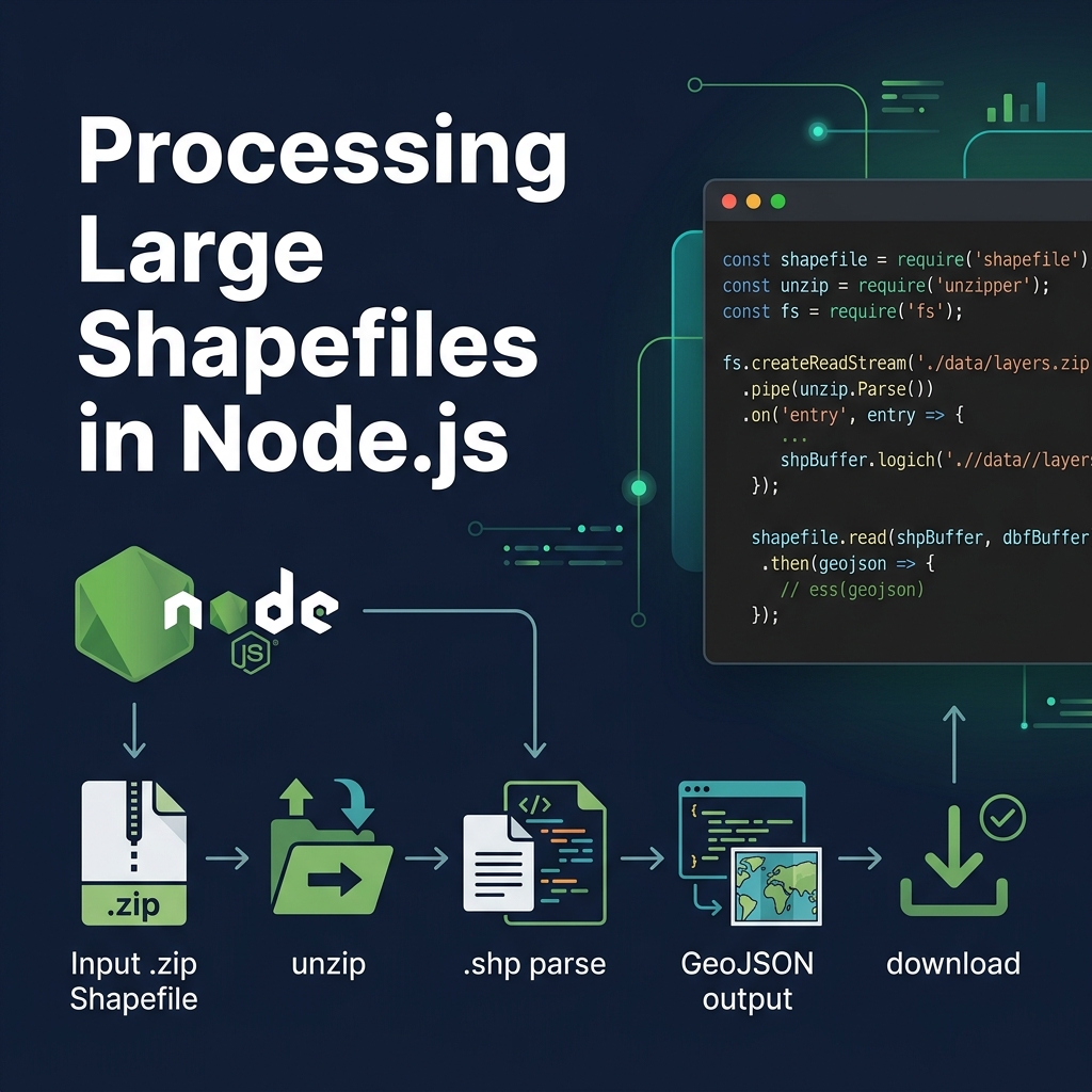 How to Process and Convert Large Shapefiles Efficiently in Node.js