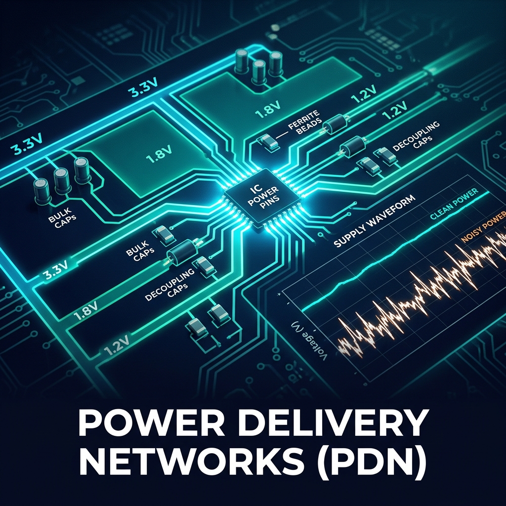 Power Delivery Networks (PDN): Designing Stable Supplies for High-Speed ICs