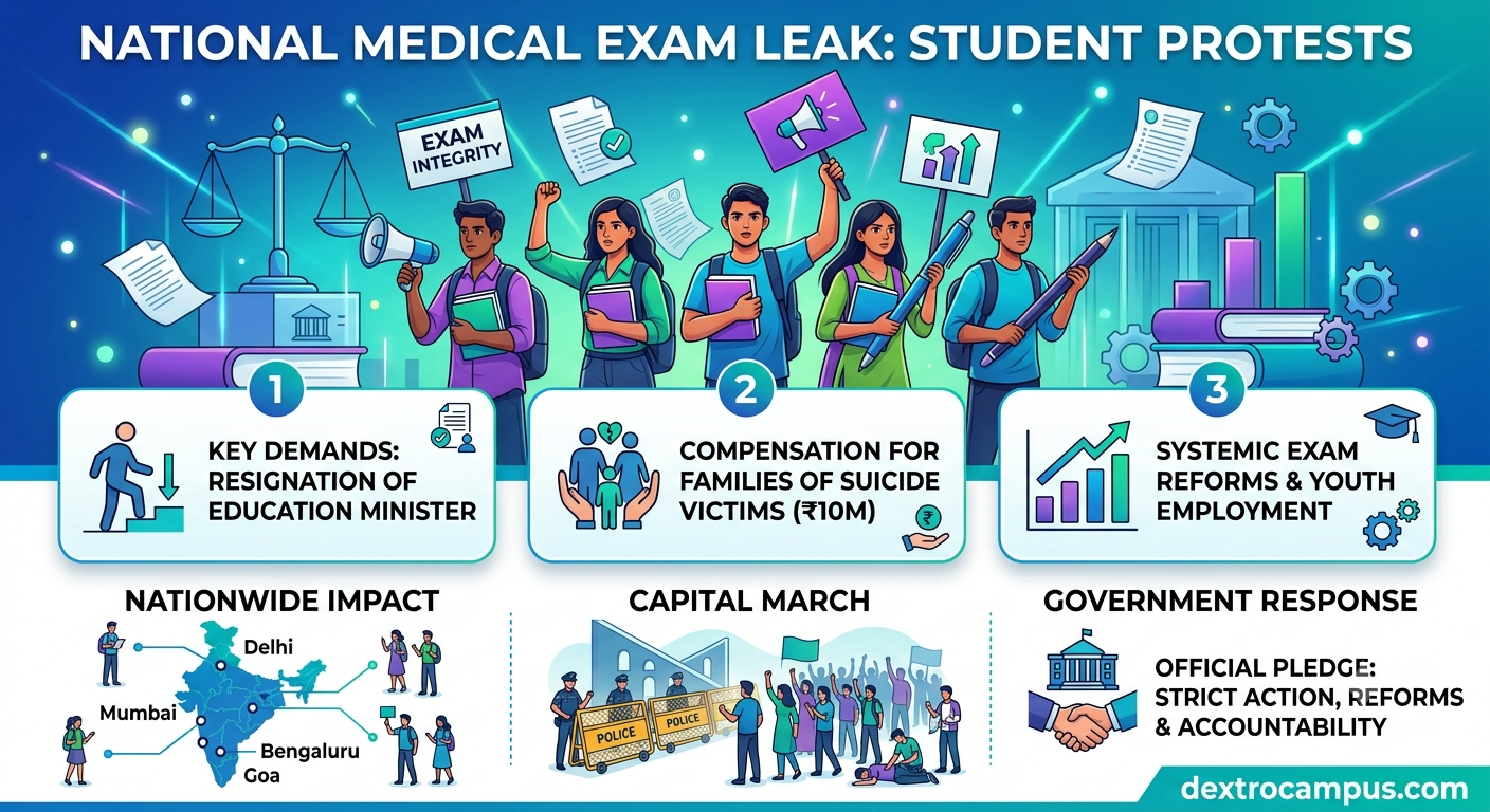 Medical Exam Paper Leak Triggers Mass Student Protests: Key Demands & Updates