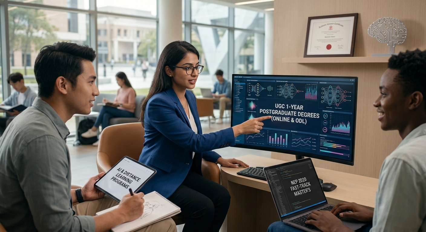 UGC Approves 1-Year Master’s Degrees Online: What It Means for 4-Year Graduates & AI Higher Ed