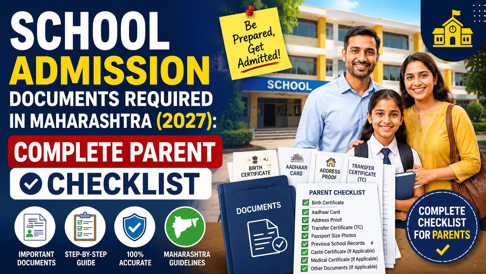 School Admission Documents Required in Maharashtra (2027): Complete Parent Checklist
