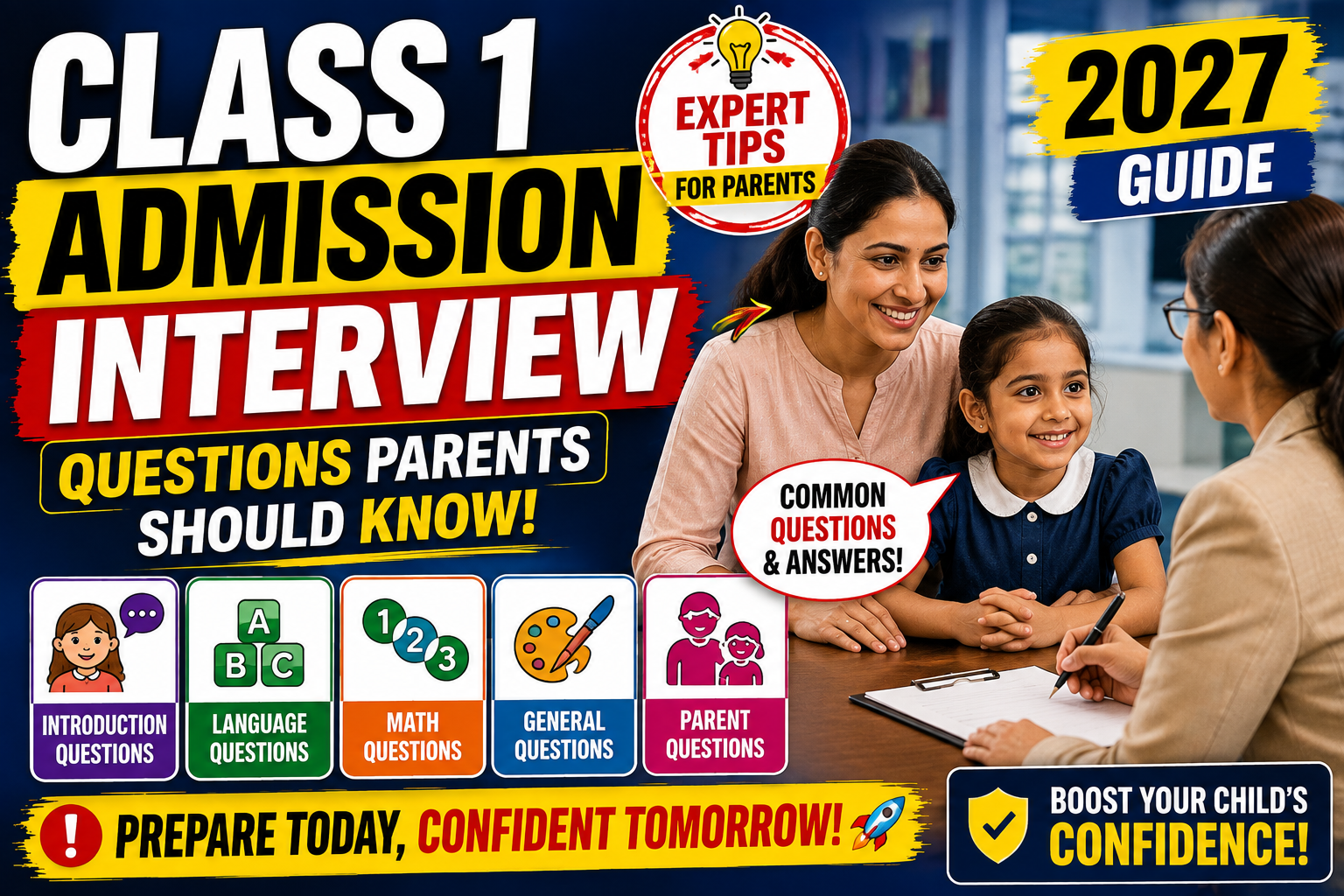 Class 1 Admission Interview 2027: 25 Questions Parents Should Know