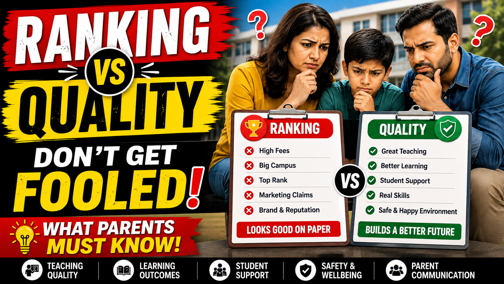 RANKING VS SCHOOL QUALITY — THE TRUTH PARENTS MUST KNOW!