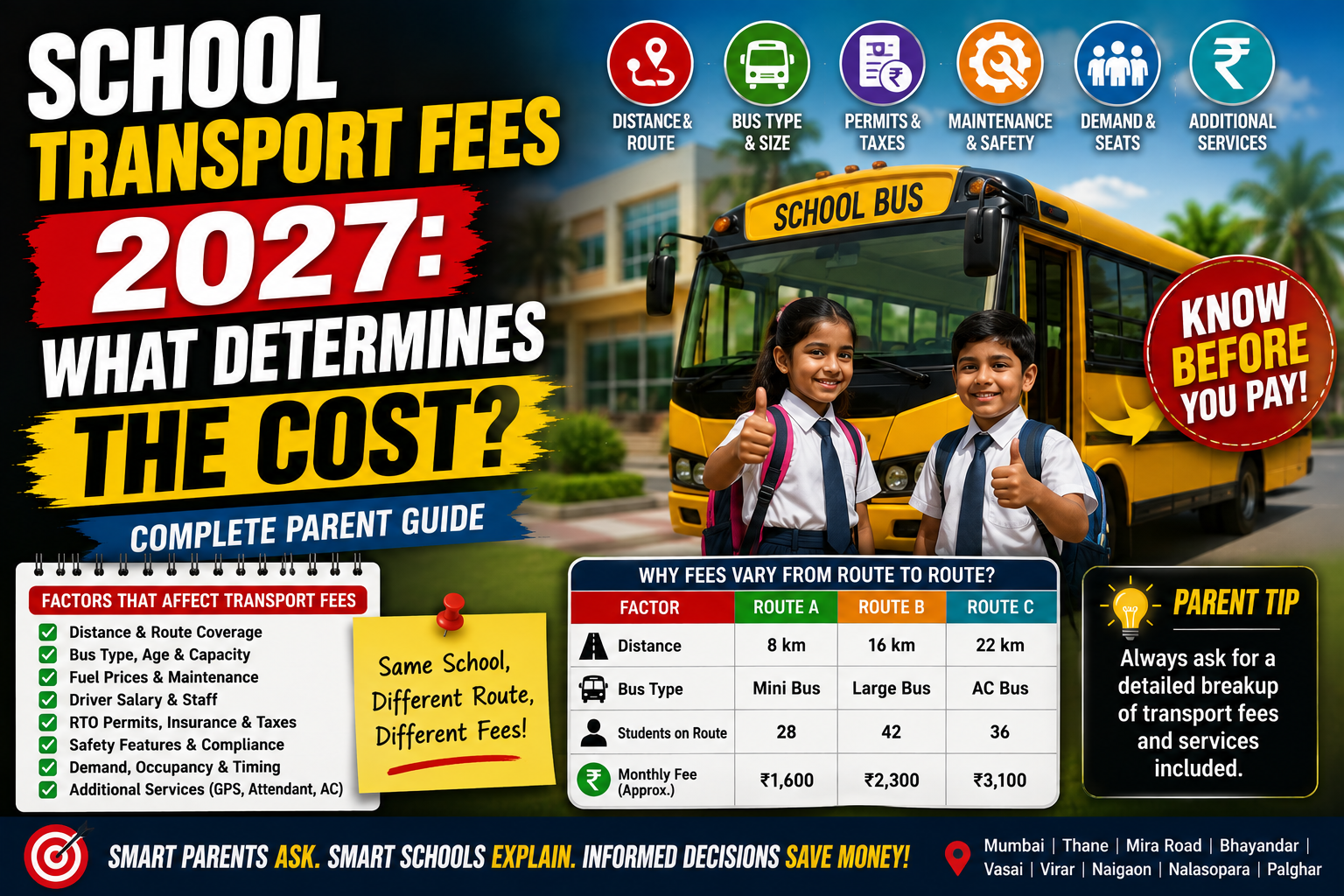 School Transport Fees 2027: What Determines the Cost? A Complete Parent Guide