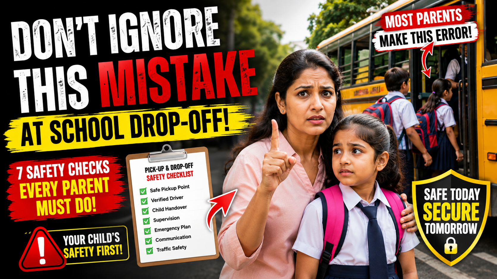 School Pickup & Drop-Off Safety Checklist for Parents 2027