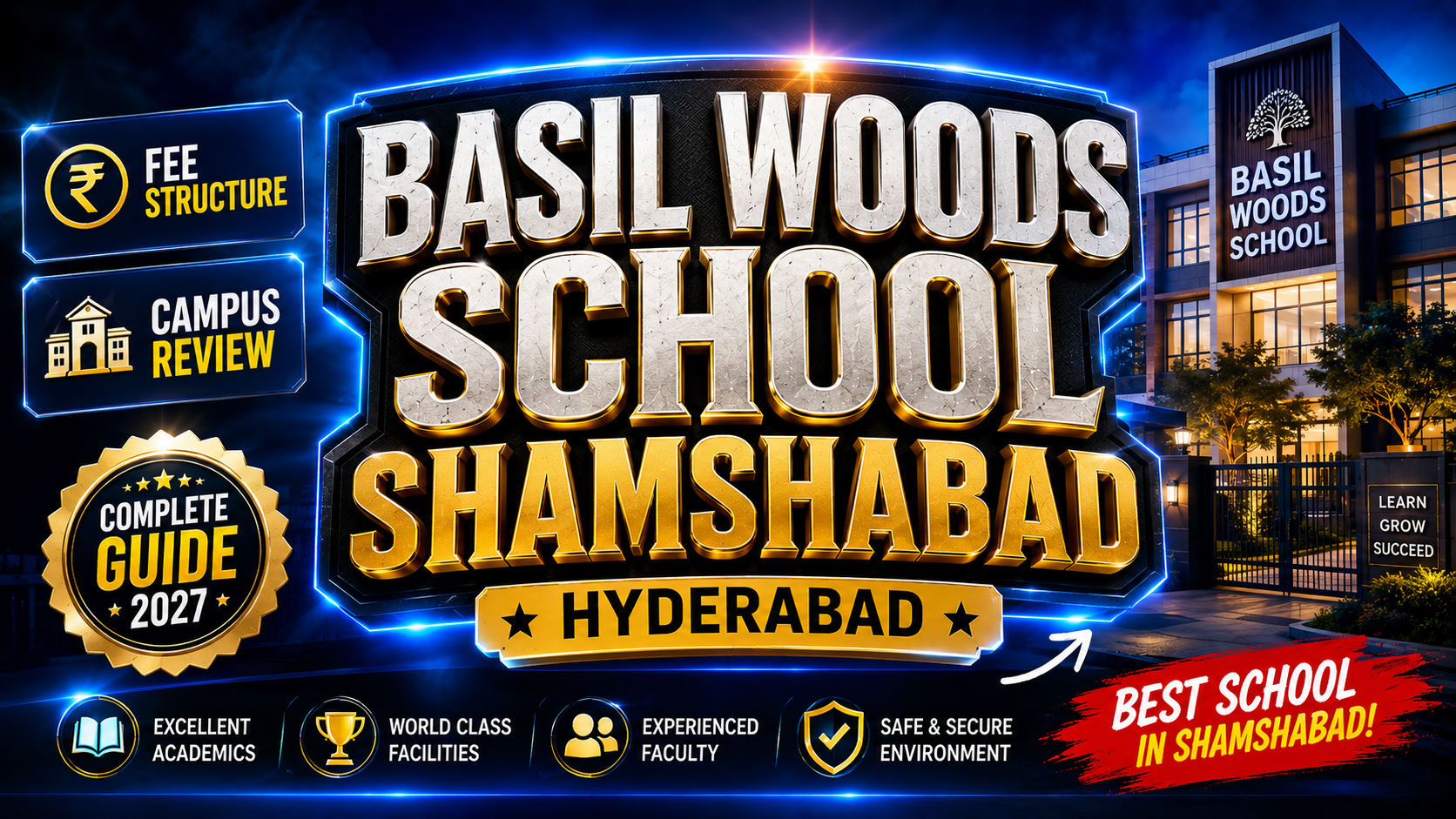 Basil Woods School Shamshabad Hyderabad: Fee Structure & Campus Review