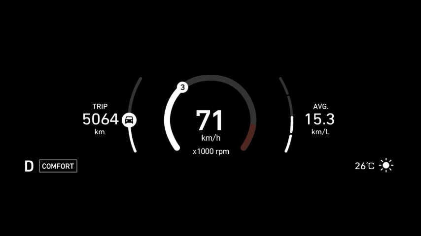 클러스터 통합형 컴바이너 HUD에대한 HMI,GUI영상 제작