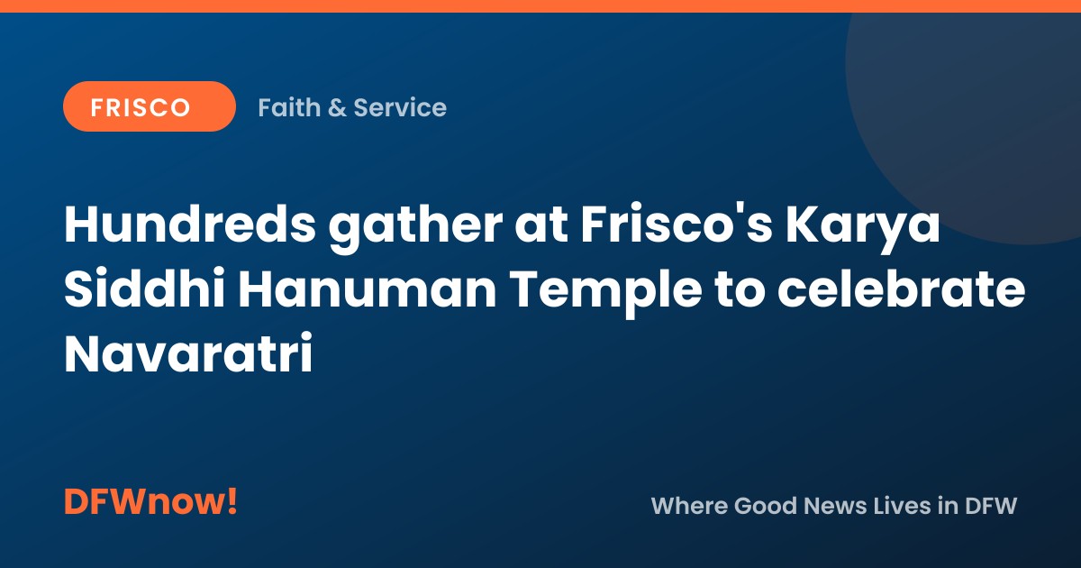 Hundreds gather at Frisco's Karya Siddhi Hanuman Temple to celebrate Navaratri