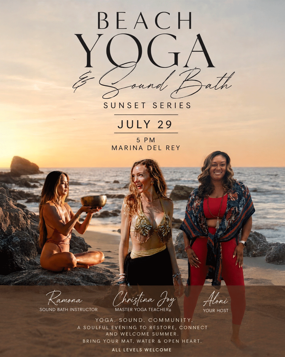 Beach Yoga & Sound Bath Sunset Series — image 1 of 4