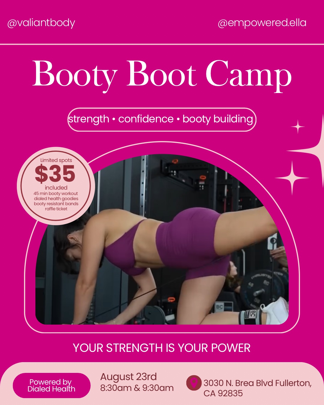 Ella booty boot camp 8:30am